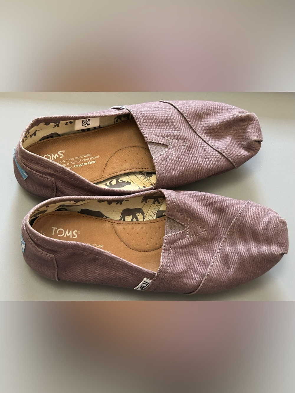 Toms Women's Slip-On Flats in Dusty Mauve Canvas